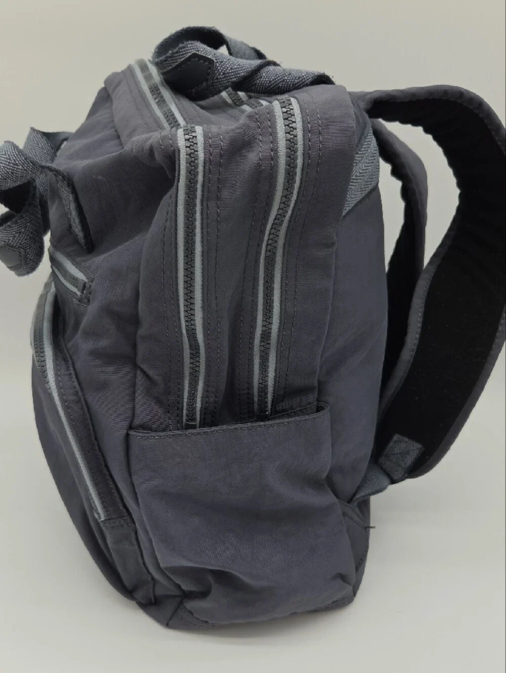 Kipling Gray  Diaper Backpack Bag with Monkey Keychain And Baby Pad